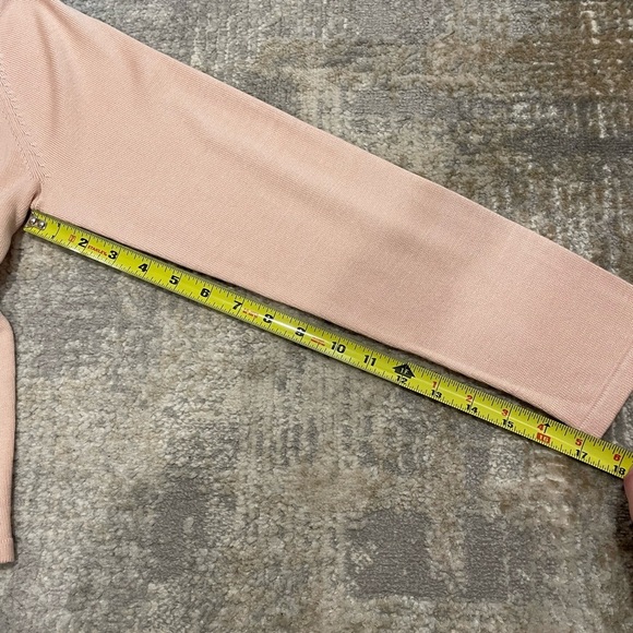 NWT J Jill Cardigan Sweater Blush Pink 80% Silk 20% Cotton Blend Tie Front Med - Picture 10 of 11